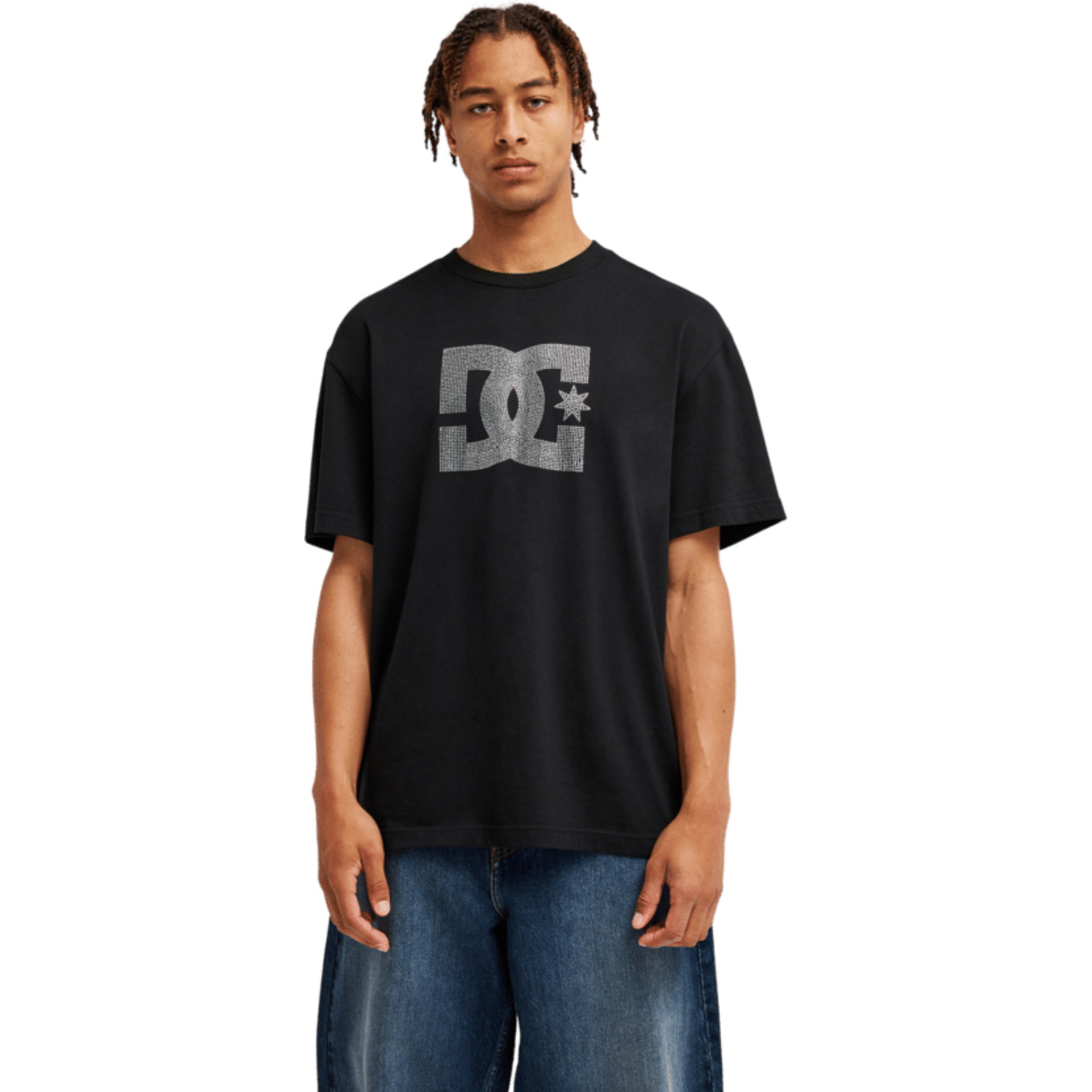 2026 DC Shoes Mens DC Stras Star T-Shirt EDYZT04457 - Black